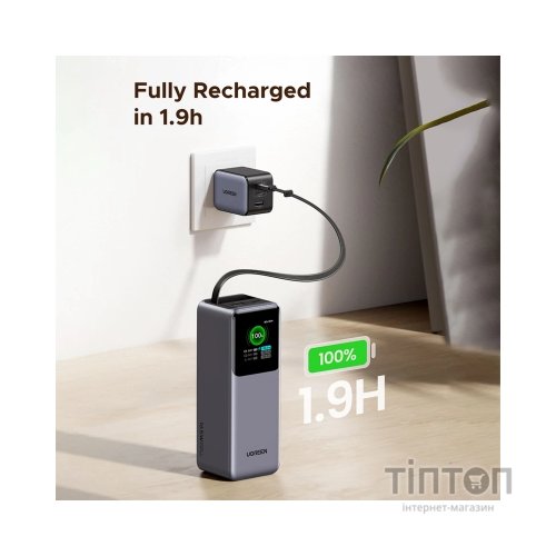Батарея універсальна Ugreen 20000mAh 165W with Retractable Cable (PB726 55987B)
