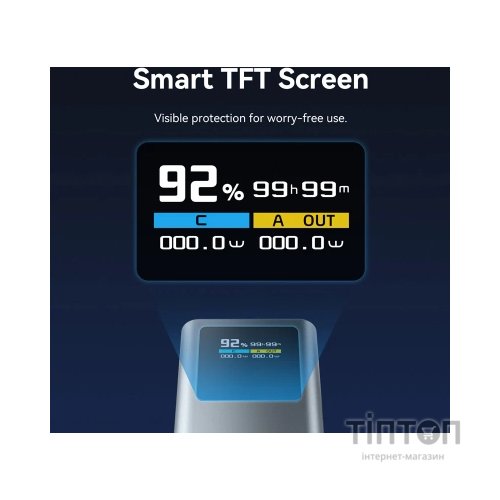 Батарея універсальна Vention 20000 mAh 100W Gray TFT Display Type (FKCH0)