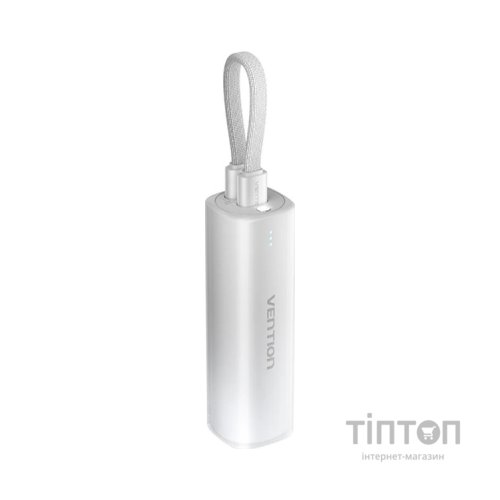 Батарея універсальна Vention 5000mAh 20W PD, USB-C In/Out, Lightning In/Out, with cable, Gradient Gray (FHWM0)