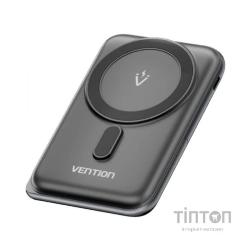 Батарея універсальна Vention Magnetic Wireless 10000mAh 20W PD USB-C In/Out, QI-15W Black (FHNB0)