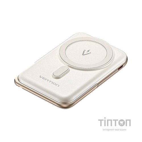 Батарея універсальна Vention Magnetic Wireless 10000mAh 20W PD USB-C In/Out, QI-15W White (FHNW0)