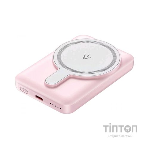 Батарея універсальна Vention Magnetic Wireless 5000mAh 20W PD, USB-C, QI-15W Pink (FHSP0)