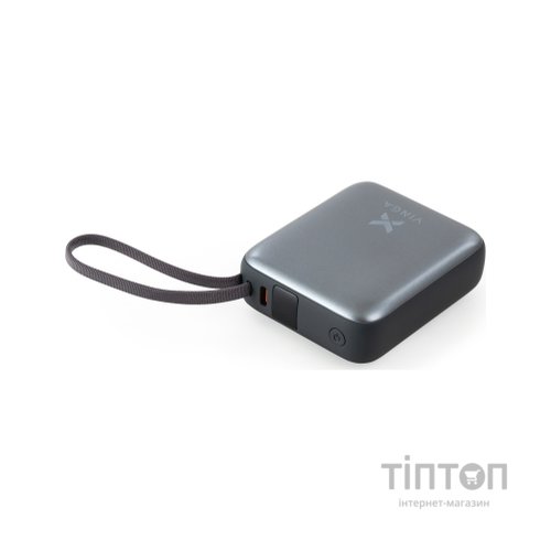 Батарея універсальна Vinga 10000 mAh 35W Display Cable (VPBB1035C)