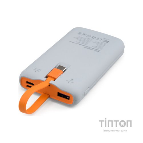 Батарея універсальна Vinga 10000 mAh SuperQC soft touch w/cable 22.5W dark grey (VPB1SQSCDG)