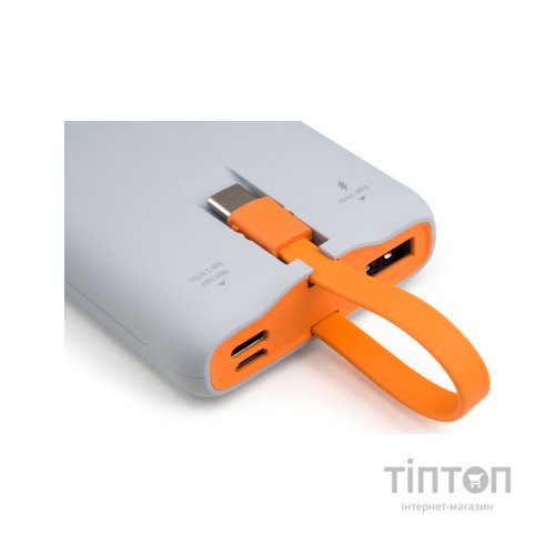 Батарея універсальна Vinga 10000 mAh SuperQC soft touch w/cable 22.5W dark grey (VPB1SQSCDG)