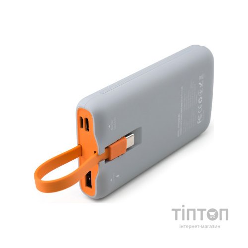 Батарея універсальна Vinga 10000 mAh SuperQC soft touch w/cable 22.5W dark grey (VPB1SQSCDG)