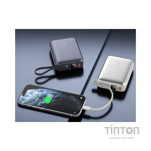Батарея універсальна Vinga 20000 mAh 45W Display Cable (VPBB2045C)