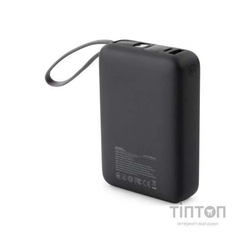 Батарея універсальна Vinga 20000 mAh 45W Display Cable (VPBB2045C)