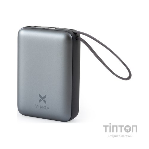 Батарея універсальна Vinga 20000 mAh 45W Display Cable (VPBB2045C)