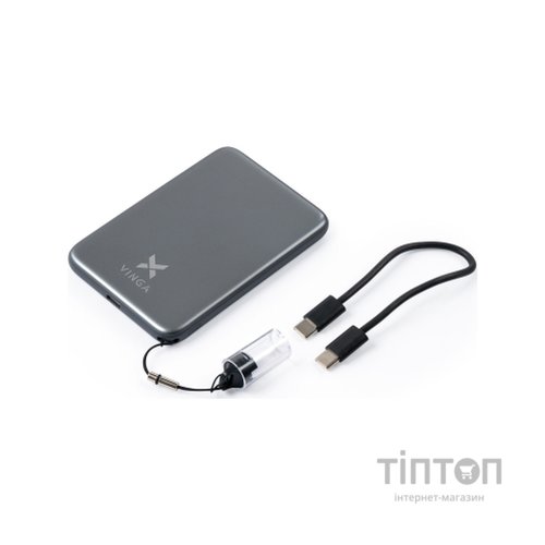 Батарея універсальна Vinga 5000 mAh 20W/15W Wireless (VPBB520WL)