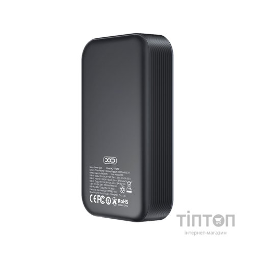 Батарея універсальна XO 10000mAh, PD/30W, QC/22.5W, PPS/33W, black (PR232_Black)