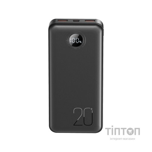 Батарея універсальна XO 20000mAh, PD/20W, QC/22.5W, black (PR239_Black)