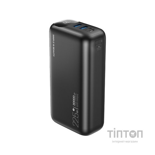 Батарея універсальна XO 30000mAh, PD/20W, QC/22.5W, black (PR200_Black)