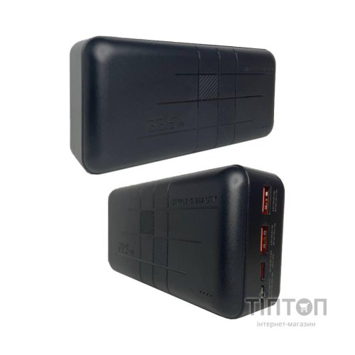 Батарея універсальна XO 30000mAh, PD/20W, QC3.0/22.5W, Input(Type-C,MicroUSB), Output(2*USB,Type-C), Black (XO-PR189B / 29189)