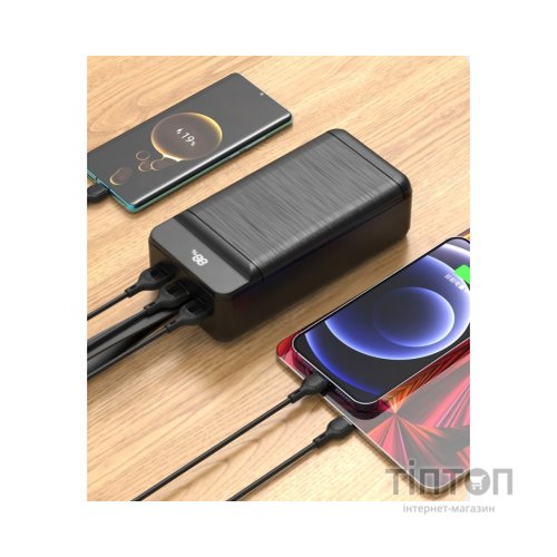 Батарея універсальна XO 80000mAh, PD/18W, QC3.0/22.5W, flashlight, Input(Micro,Type-C,Lightning), Output(3*USB,Type-C) (XO-PR160 / 29209)