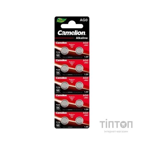 Батарейка AG0 / LR521 / LR63 Alkaline * 10 Camelion (AG0-BP10)