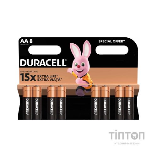 Батарейка Duracell AA MN1500 LR06 * 8 (81417083 / 5279011)