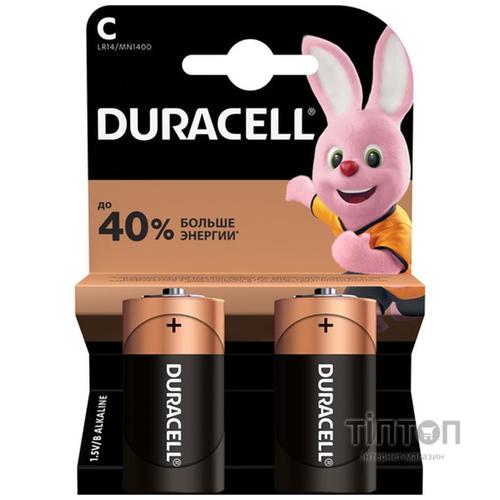 Батарейка Duracell Basic, C/LR14 BL 2 шт