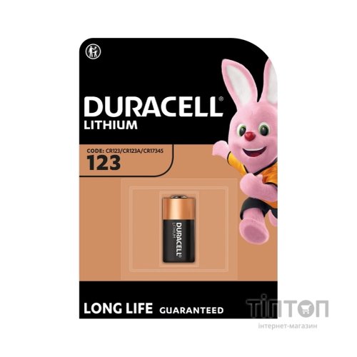 Батарейка Duracell CR 123 / DL 123 * 1 (5000394123106 / 5000784)