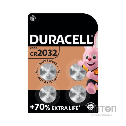 Батарейка Duracell CR 2032 / DL 2032 * 4 (5007662/5010951/5014799)