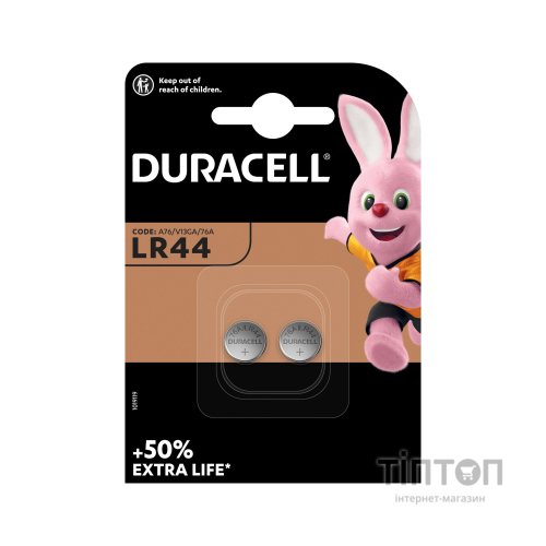 Батарейка Duracell LR44 / V13GA / A76 * 2 (5000394504424 / 5007795)