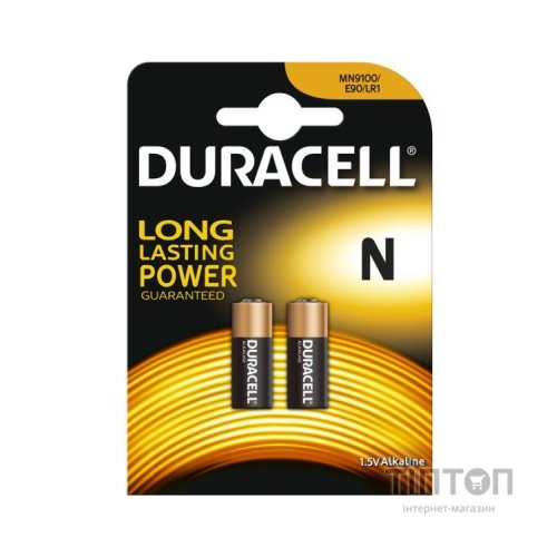Батарейка Duracell N (MN9100 / LR1 / E90 / 4001 / AM5) Alkaline * 2 (5007465)