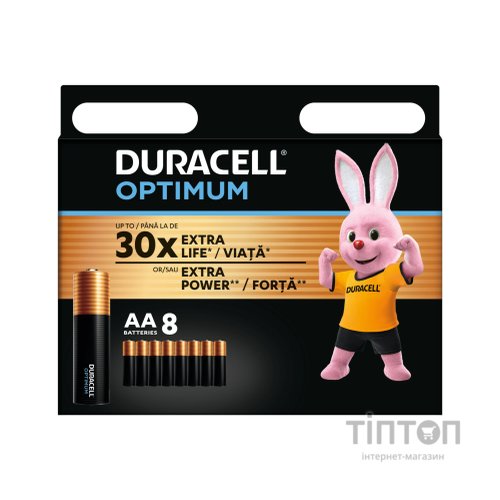 Батарейка Duracell Optimum AA лужні 8 шт. в упаковці (5014726 / 5015601)