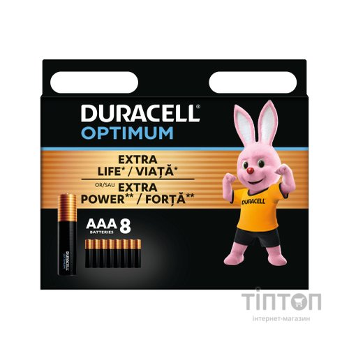 Батарейка Duracell Optimum AAA лужні 8 шт. в упаковці (5015602)