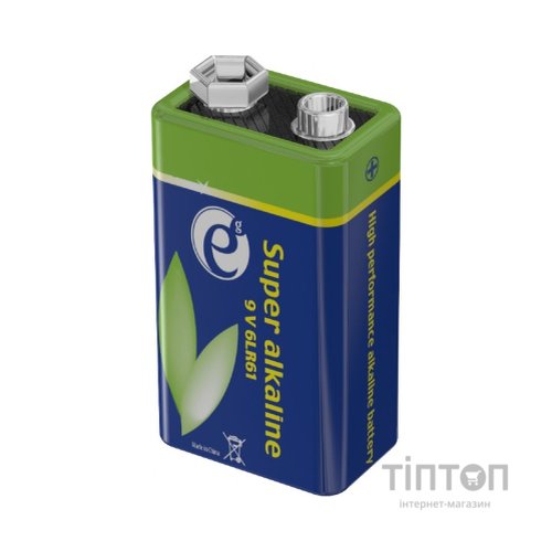 Батарейка EnerGenie Крона 6LR61 9V лужна 1шт (EG-BA-6LR61-01)