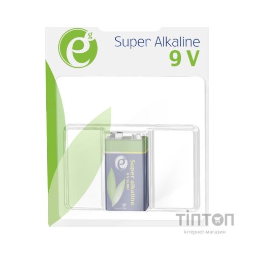 Батарейка EnerGenie Крона 6LR61 9V лужна 1шт (EG-BA-6LR61-01)