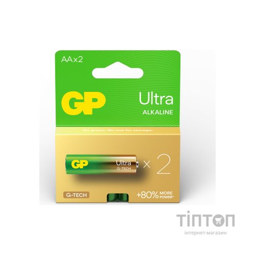 Батарейка Gp AA LR6 Ultra Alcaline * 2 (15AU21-SB2 / 4891199217326)