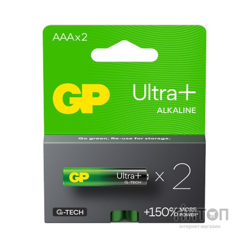 Батарейка Gp AAA LR03 Ultra Plus Alcaline * 2 (24AUP21-SB2 / 4891199218163)