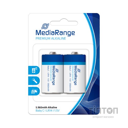 Батарейка Mediarange C LR14 1.5V Premium Alkaline, Baby, Pack 2 (MRBAT108)
