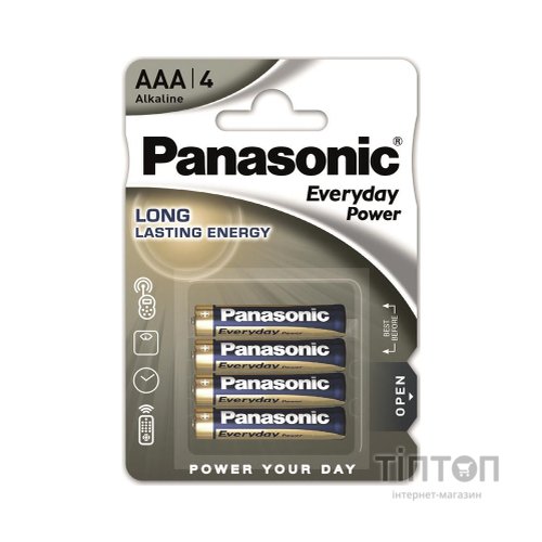 Батарейка Panasonic AAА LR03 Everyday Power * 4 (LR03REE/4BP)