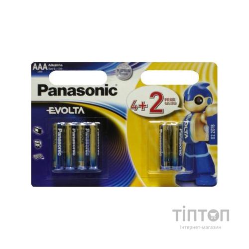 Батарейка Panasonic AAA LR03 Evolta * 6(4+2) (LR03EGE/6B2F)