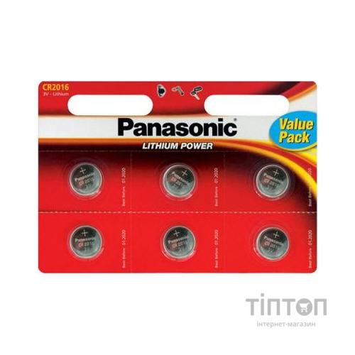 Батарейка Panasonic CR 2016 BLI 6 LITHIUM