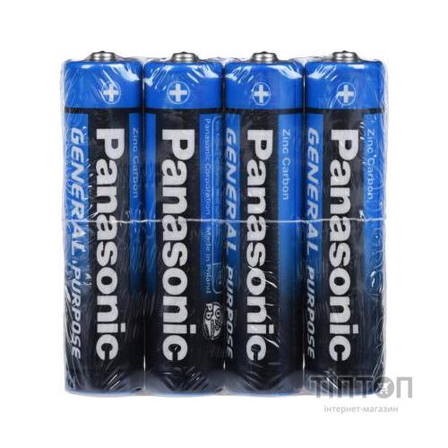 Батарейка Panasonic GENERAL PURPOSE R3 TRAY 4 ZINK-CARBON (R03BER/4PR)