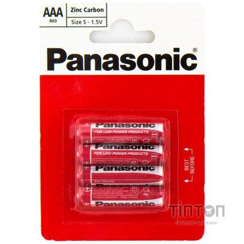 Батарейка Panasonic Red Zink-Carbon ААА (BLI/4)