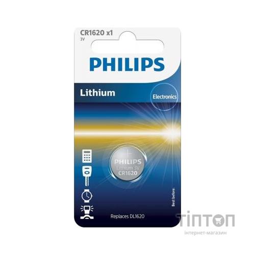 Батарейка Philips CR1620 PHILIPS Lithium (CR1620/00B)