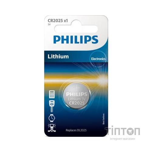 Батарейка Philips CR2025 Lithium/1bl