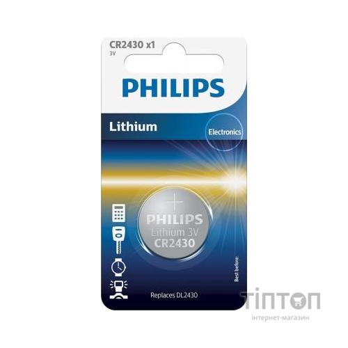 Батарейка Philips CR2430 Lithium * 1 (CR2430/00B)