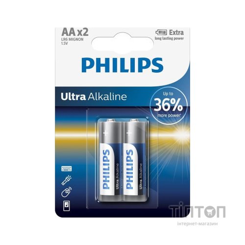 Батарейка PHILIPS LR06 Ultra Alkaline * 2 (LR6E2B/10)