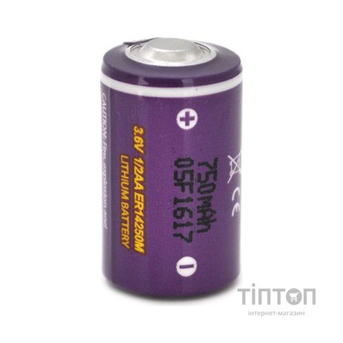 Батарейка PkCell 1/2AA ER14250M 3.6V 750mah, Lithium, OEM (ER14250M / 20423)