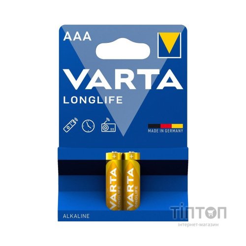 Батарейка Varta AAA Longlife лужна * 2 (04103101412)