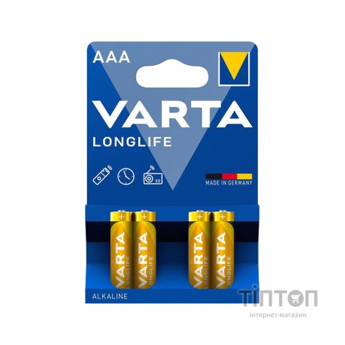 Батарейка Varta AAA Varta Longlife Extra * 4 (04103101414)