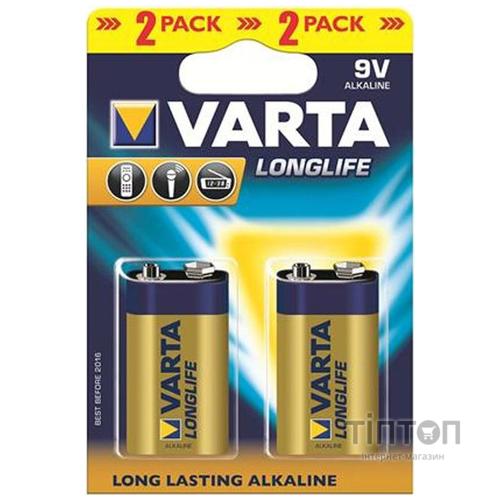 Батарейка Varta Longlife 6LR61 2 шт.