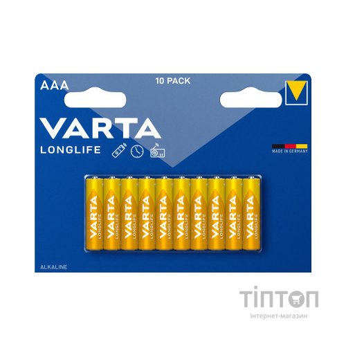 Батарейка Varta LONGLIFE ALKALINE * 10 (4103101461)