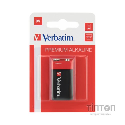Батарейка Verbatim Крона Alcaline 9V * 1 (49924)