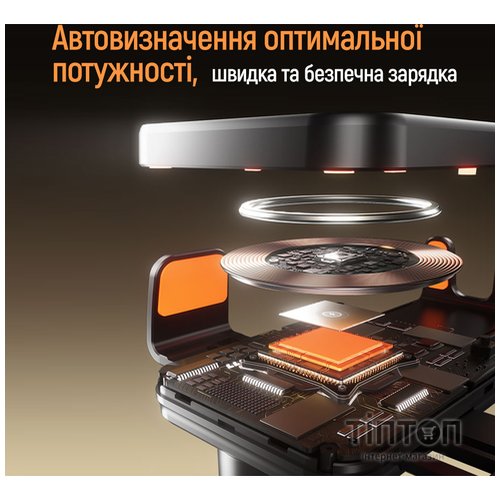 Універсальний автотримач ColorWay Ultra-mini. автозажим, Wireless Charger 15W Black (CW-CHAW069Q-BK)