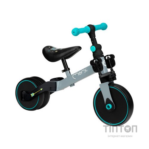 Біговел MoMi Loris 3 в 1 велосипед Grey-Turquoise (ROBI00041)
